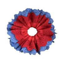 Double Layered Lace Scrunchies for Women Oversized Scrunchy Ponytail Holder Contrast Color Hairband for Special Event 1