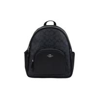 Coach Court 27 Classic Monogram Zip Canvas And Leather Backpack Unisex Backpack Black 5671-SVTSQ Gift Box Sets (Basic Set+Black Box)