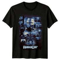RoboCop (1987) Movie Poster Inspired 100% Cotton T-shirt Mens Tees Top Retro 80s Tee 4XL black