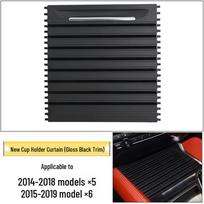 BMW X5/X6 Cup Holder Pull-Out Trim: Tea Cup Pull-Curtain Cover Plate & F15 Center Console Drink Holder Trim black