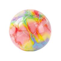 Rainbow Crunch Ball Squeeze Toy Colorful TPR Fidget Toy with Slow-Rising Texture & ASMR Cracking Sound Portable Stress Relief Gadget for Kids Adults 7cm