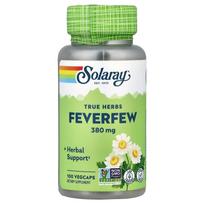 Solaray True Herbs Feverfew 380mg, 100 Veggie Capsules 100 pcs - 1 ea