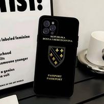 Bosnia And Herzegovina Passport Phone Case For Iphone 16 15 17 13 14 12 11 Pro Max Plus Black Shell Cover Case iPhone 15 pro