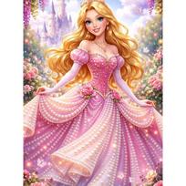 Disney Pearl Painting Rapunzel Rapunzel Castle Creative 5D Pearl Embroidery Cross Stitch Kit Handmade DIY Home and Room Decor Gift 35x45cm