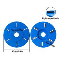 6 Teeth Wood Turbo Carving Disc Milling Cutter Woodworking Tool Angle Grinder Accessories Arbor Bushing Turbo Tea Tray