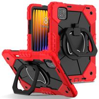 Rotation Stand Case for Xiaomi Pad 7 Pro 11.2 POCO Redmi Pad 2 2025 SE 8.3 Pro 12.1 Inch Tablet Case with Handle Hard Cover Mipad 7 7pro 11.2in raudona juoda spalva