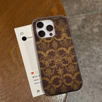 American Luxurious Vintage Patterns Soft Corrugated Transparent Phone Case For IPhone 17 15 16 11 12 13 14 Pro Max Plus Pro iPhone 13