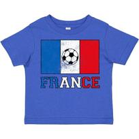 Inktastic French Soccer Toddler T-Shirt France Futbol Fan Lover Flag Child Kid 110