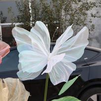 50cm Giant Crepe Paper Butterfly Gradient Artificial Simulated Fake Butterfly Window Display Garden Decorations 3D PE Butterfly