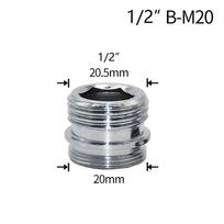 Tap Extension Connector 1/2 To M16 M18 M20 M22 M24 M28 Thread Connector For Faucet Water Heating Install Shower Accessories 1PC