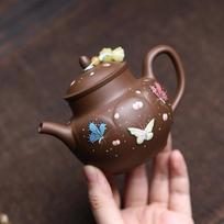 Chinese Yixing Purple Clay Teapot Household Beauty Tea Pot Handmade Butterfly Kettle Tradition Zisha Tea Set Teaware 160ml