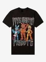 Five Nights At Freddy's Freddy Fazbear's Pizza T-Shirt High Street Punk Print Short Sleeve Fashion Top Sport Street Wear Unis... S įvairiaspalvis