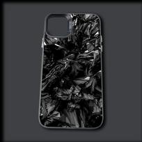 Anglies Pluošto Rašto Dažytas Telefono Dėklas iPhone 16,15,14,13,12,11,Mini,Pro,MAX Pilka Matinė Smūgiams Atspari Minkšta Dangtelis iPhone12mini