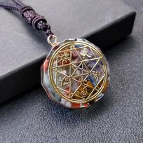 Orgonito Gyvybės Medžio Pakabukas Karoliai Metatrono Kubas Derva Gydantis Kristalas Šventoji Geometrija Čakrų Karoliai Meditacijos Papuošalai gray