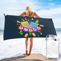 Funny Bingo Game Beach Towel Soft Microfiber Quick Dry Absorbent Quick Towels For Bath W40*H60(CM)