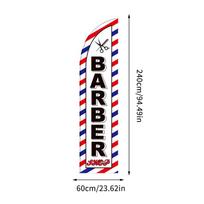 Barber Shop Flag Single-Side Barber Shop  Flag Banner Black Sleeve Decorative Flags Big Size