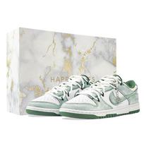 Nike Dunk Mint Star Trail Abrasion Resistant Low top Skateboard Shoes Unisex White Green HF5441-101(Team877-) 35.5