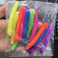 12PCS Colorful Stretchy Strings Sensory Fidget Worm Toys ADHD Autism Relieve Stress Party Favors Gifts for Kids Boys Girls