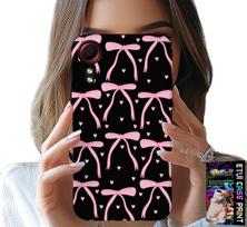 Dėklas Samsung Galaxy Xcover 5 - Juodai Rožinės Juostelės Kaspinėliai Juostelė