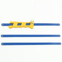 Mini Hacksaw Frame with Plastic Handle Portable Manual Small Woodworking Cutting Steel Saw Tool Includes 3 Replacement Blades for Precision Cutting one size