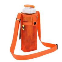 Water Bottle Bag Single Shoulder Multipurpose Portable Strong Load Bearing Adjustable Strap Nylon Mesh Outdoor
