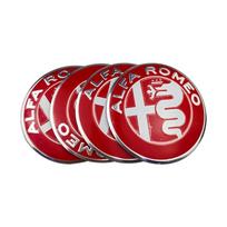 60mm/65mm Car Wheel Rim Tire Hubcap Sticker Decals for Alfa Romeo Giulia Giulietta 159 156 MITO Stelvio 147 Sportiva Accessories 60mm