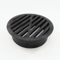 1 vnt. apvali grindinio latako grotelė, kanalizacijos grindinio latako filtras, įleidžiamos dalys, plastikinė lauko sienos oro išleidimo angos grotelių dangtelis 4 inch black
