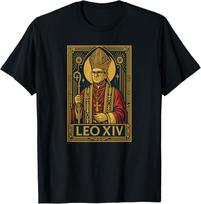 Pope Leo XIV / Art Deco Style Christian & Catholic Art T-Shirt XXXXL