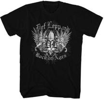 Def Leppard Rock Of Ages Crest Badge Men's T Shirt Rock Band Music Merch M