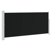 vidaXL Ištraukiama šoninė pertvara, juodos spalvos, 140x300cm