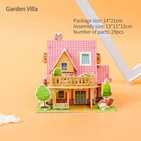 3D Puzzle Handmade DIY House Model Puzzle Children Boys and Girls Toys Paper Jigsaw Puzzle  Baby Toys Christmas Gift