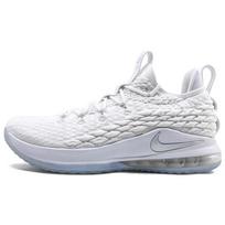Nike LeBron 15 Low White Metallic Silver AO1755-100 42 sidabras/balta