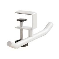 Stylish Double Rod Under Table Clamp On Organiser Storage Holder For Hanging Gadgets Bags And Office Accessories balta