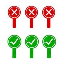 Activity Voting Cards 6PCS Yes/No Sign Paddles with Handle Comfortable Grip Red Green Card Symbols Double-Sided for Game Answering Polished Edge 6pcs