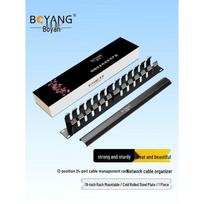 BOYANG 19-inch Rack Mount 24-Port Cable Management Panel
