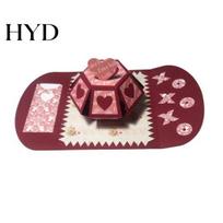 Romantic Card for Couple 3D Pop Up Greeting Handmade Valentine's Day Heart Pop-up Anniversary Cards Couples Friends Love Message A