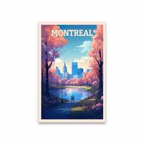Montmartre Paris Print Vintage Travel Poster Chamonix Mont Blanc Print French Travel Poster Sydney Australia Art Canvas Painting 21X30CMNo Framed