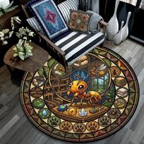 Ant Life Cycle Round Area Rug Under Office Chairs Bedroom Living Room Home Decor 80cm x 80cm