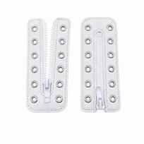 1 Pair 6 Holes Leather Lace-in Boot Zipper Inserts Metal Eyelets No Tie Shoe Laces  Adults Men