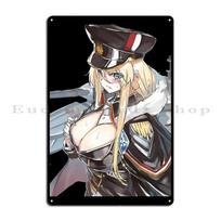 Bismarck Azur Lane Metal Plaque Mural Painting Garage Retro Pub Tin Sign Poster 20x30cm（7.8x11.8inch）