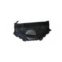 Lace Trim Mesh Toiletry Bag Mesh Makeup Storage Pouch Creative Jewelry Organizer  Headphones