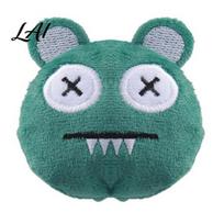 Cat Toy with Catnip Plush Ball Toy Chew Cute Embroidered Face Fun Play Accessory Stuffed Kitten Teething for Indoor Cats Biting Patting Solo žalia
