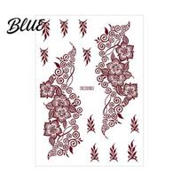 Quick Apply Tattoo Stickers Temporary Sticker Flower Lace Lotus Pattern Fake Tattoos for Women Men Fun Family Waterproof DIY Face Arm Leg A