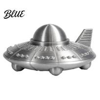 Skraidanti lėkštė Dekoratyvinis elementas 3D spausdintas NSO modelis Figūrėlė Sci-Fi Kosminis laivas Dekoras Vienas elementas su skaidria subtilia tekstūra Kosmoso ornamentas sidabras