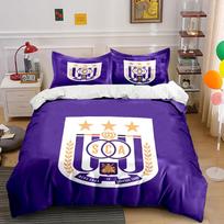 Purple Shield Pattern Bedding Set Bedding Duvet Cover Set Duvet Cover Pillowcases  (1 * Duvet Cover 2 * Pillowcases, without duvet insert) 135x200cm