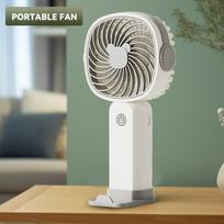 EIGIIS Portable Handheld Mini Fan 3-Speed Adjustable USB Rechargeable Turbo Cool Personal Fan for Outdoor Office Sleep USB pilka