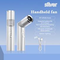 Foldable Lipstick Design Neck Fan Brushless Motor USB Rechargeable Hands Free Personal Cooling Travel Hiking Shopping Leisure balta