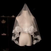 Lace Flower Bridal Veil Soft Tulle Bride Head Gauze Elegant Wedding Veils  Wedding Accessories 1-1.5m