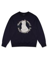 La Maison Studio Unisex Maison Retriever Patch Heavy Terry Sweatshirt Navy (Fcd3Ts802M) Navy/S Terry
