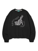 Katrina Kay Relax Cat Sweatshirt - Black Black/Free